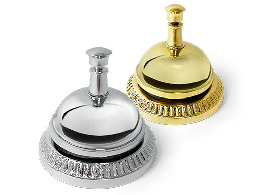 gouden en zilveren bel met luxe details